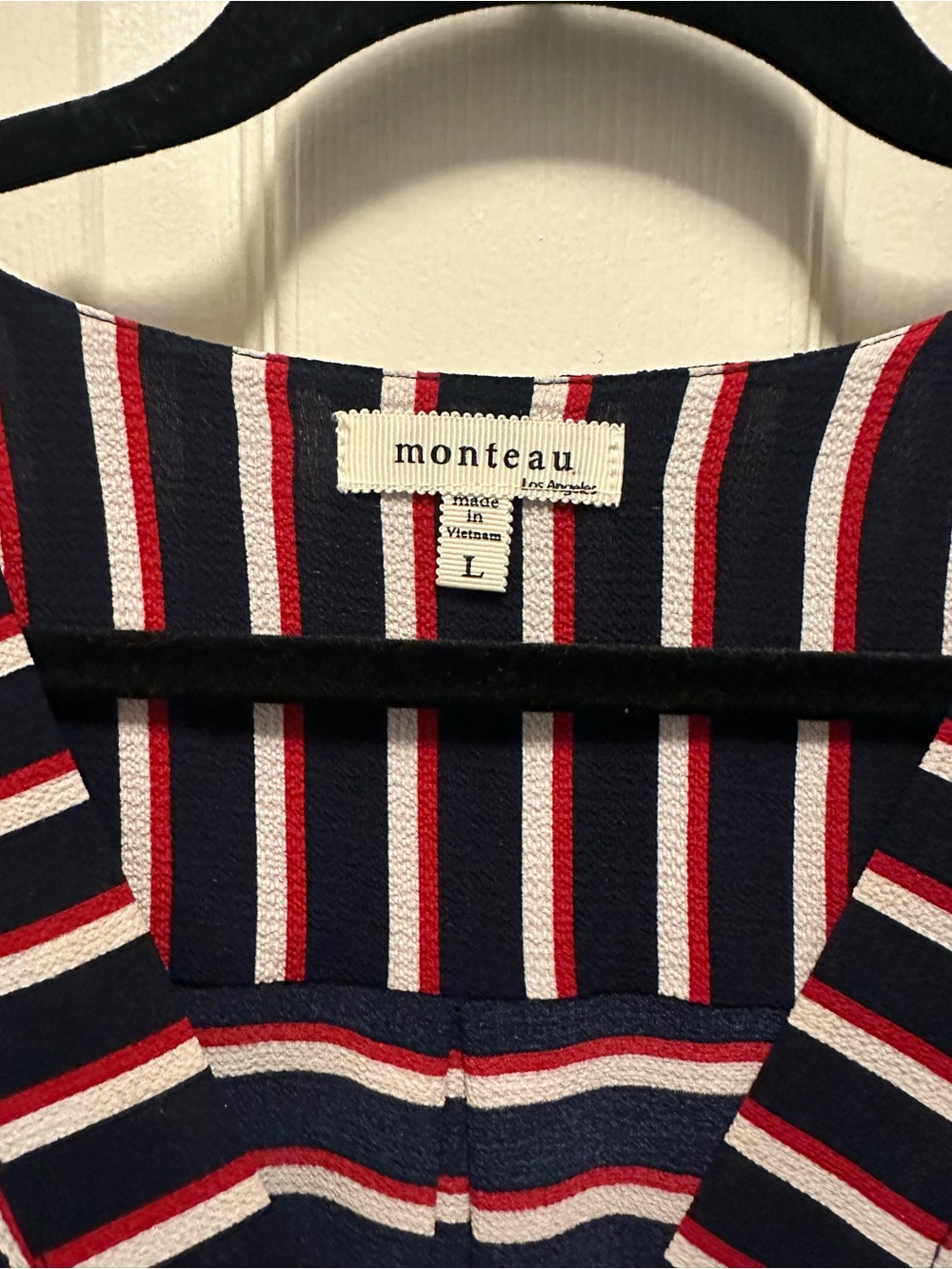🇺🇸 Monteau Navy, Red & White Striped Dress - Picture 4 of 7